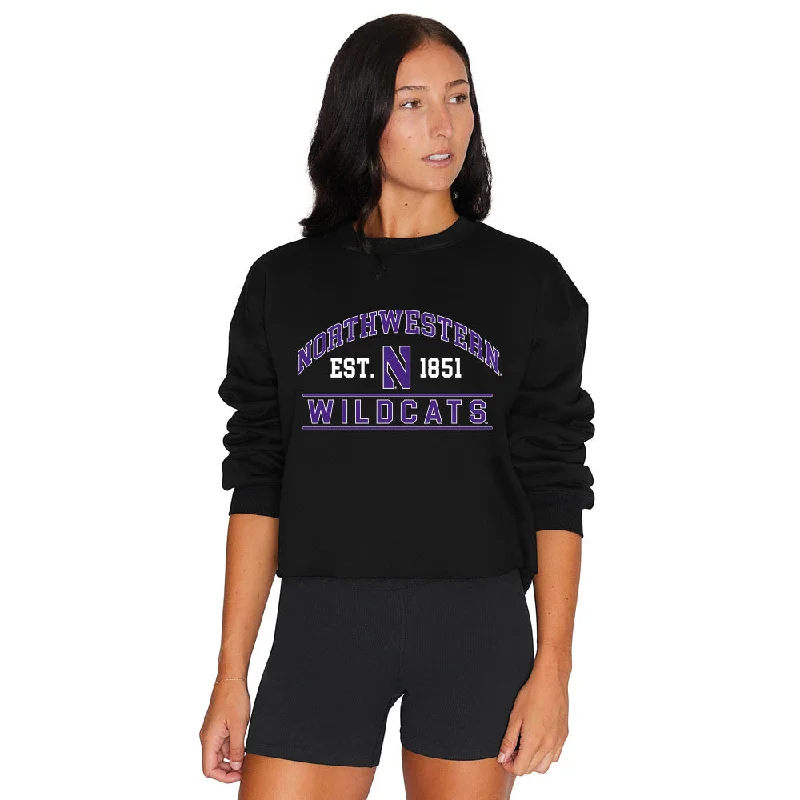 Northwestern Wildcats Black Crewneck