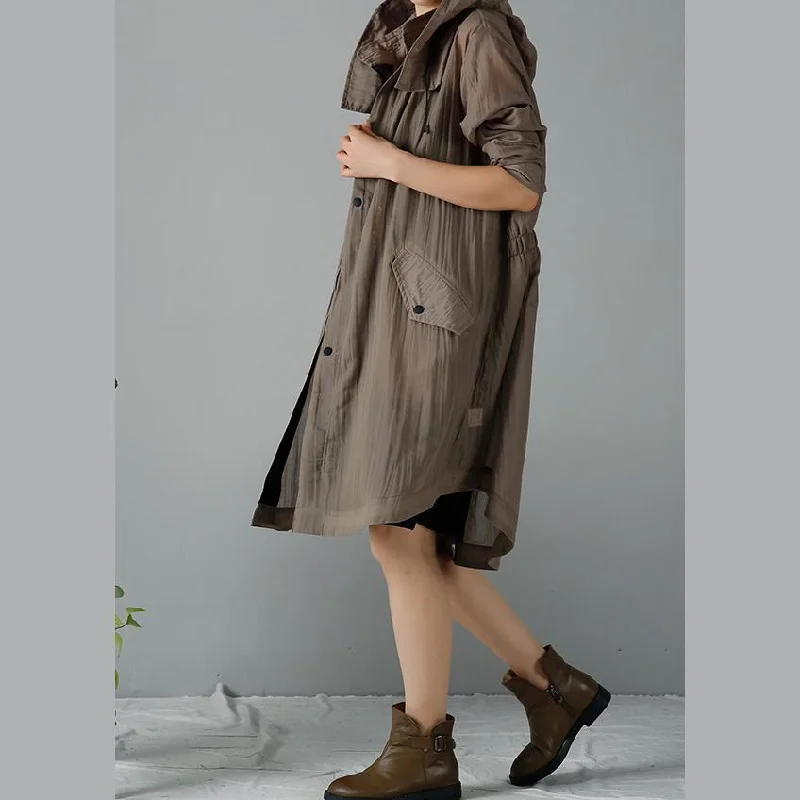 Tea green oversized coats cozy woman trench cardigans