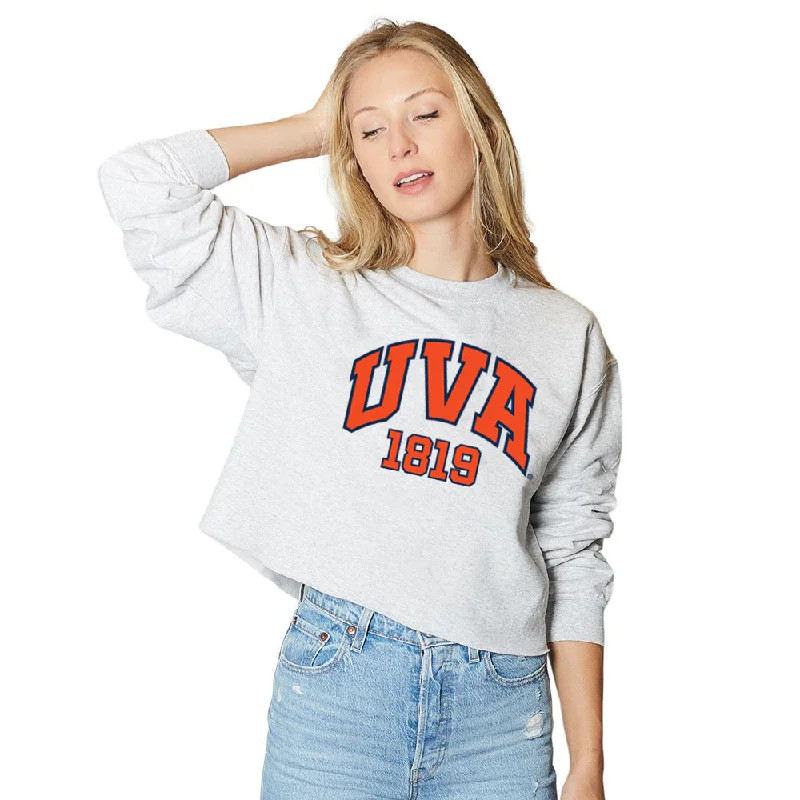 Virginia Cavaliers Established Gray Crewneck