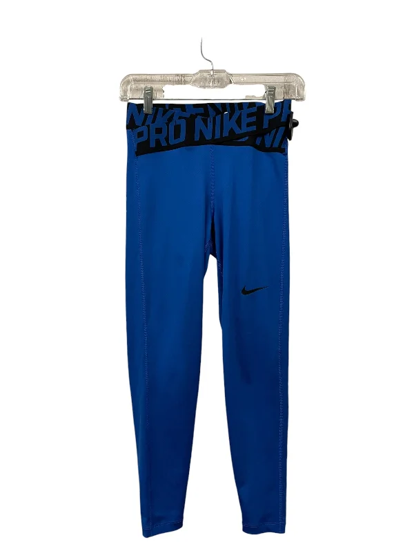 Athletic Leggings By Nike Apparel In Blue, Size: Xs