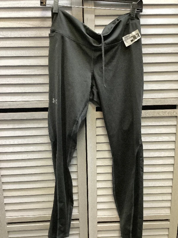 Athletic Leggings By Under Armour In Grey, Size: L