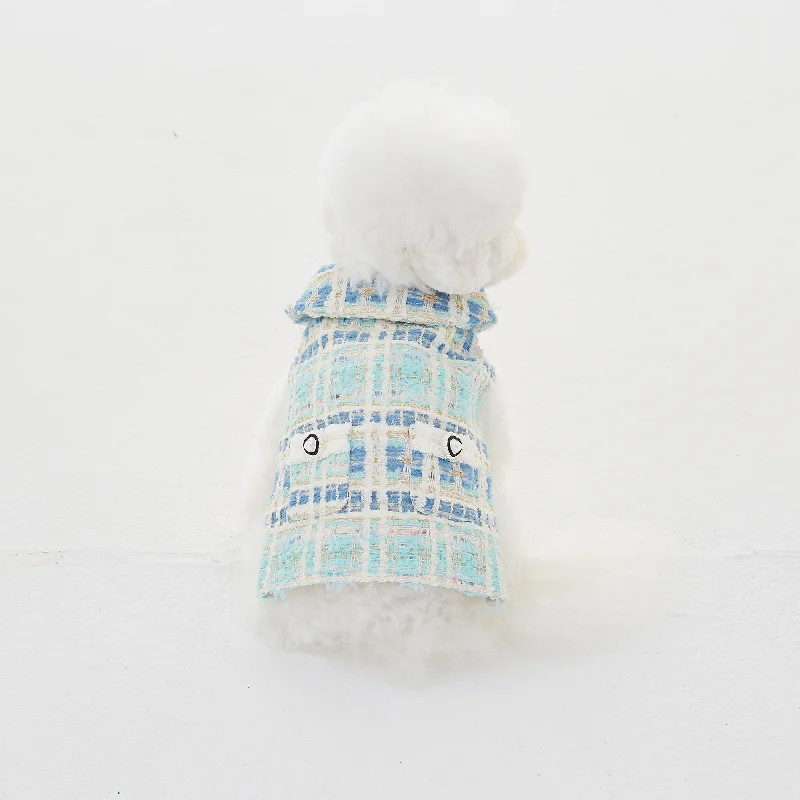 CoCo Tweed Dress - Sky Blue