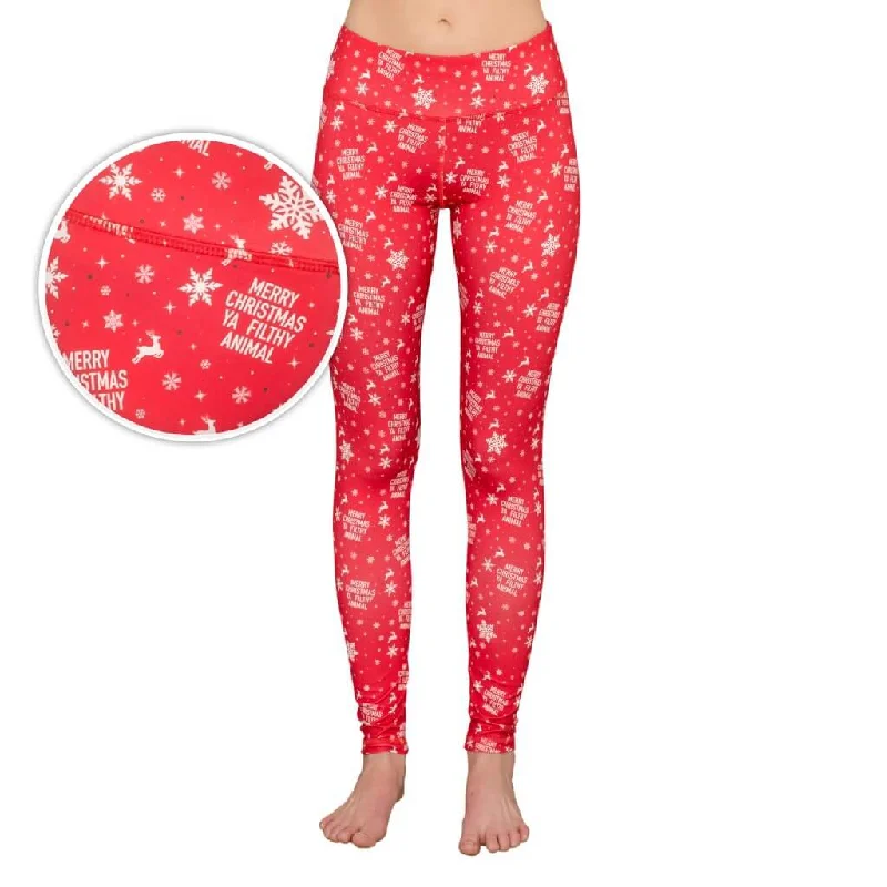 Merry Christmas Ya Filthy Animal Women's Leggings