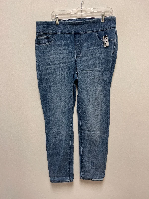 Pants Leggings By Chicos In Blue Denim, Size: 14