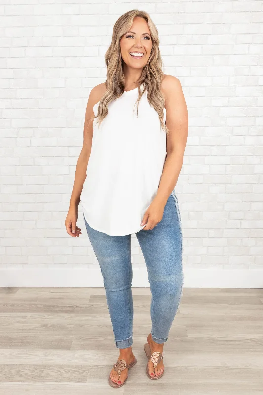 Simply Elegant Tank, Ivory