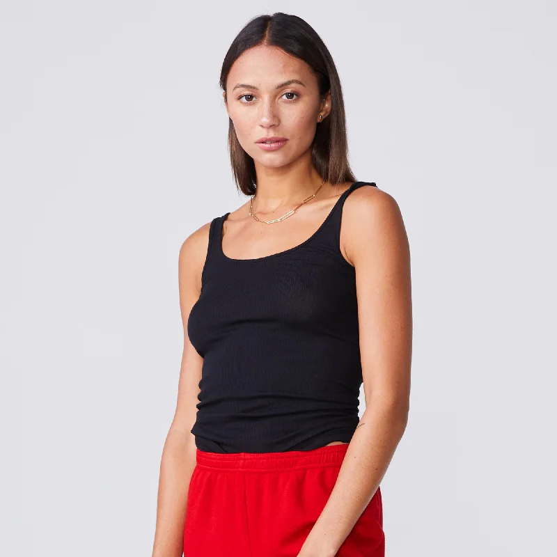 Supimafine Rib Scoop Neck Tank