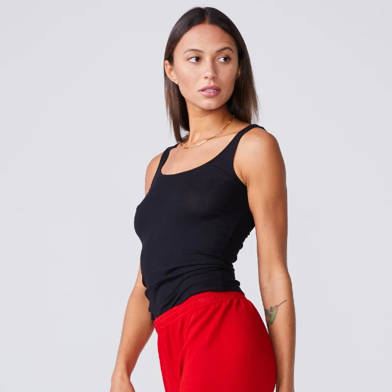 Supimafine Rib Scoop Neck Tank