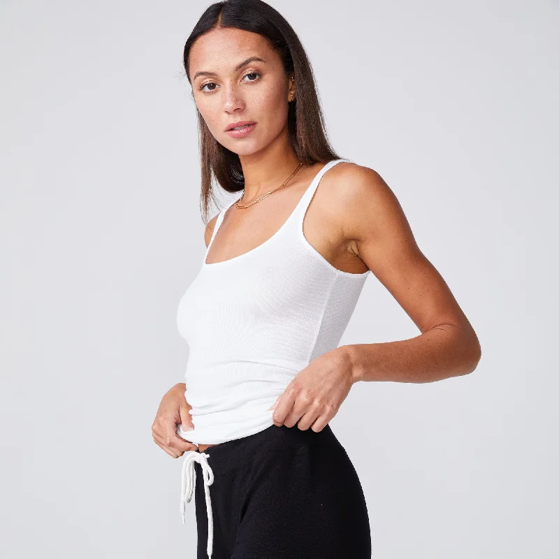 Supimafine Rib Scoop Neck Tank