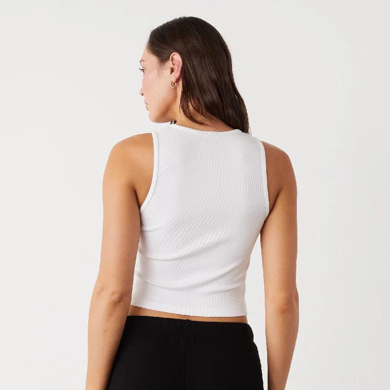 Supimaluxe Rib Crop High Neck Tank