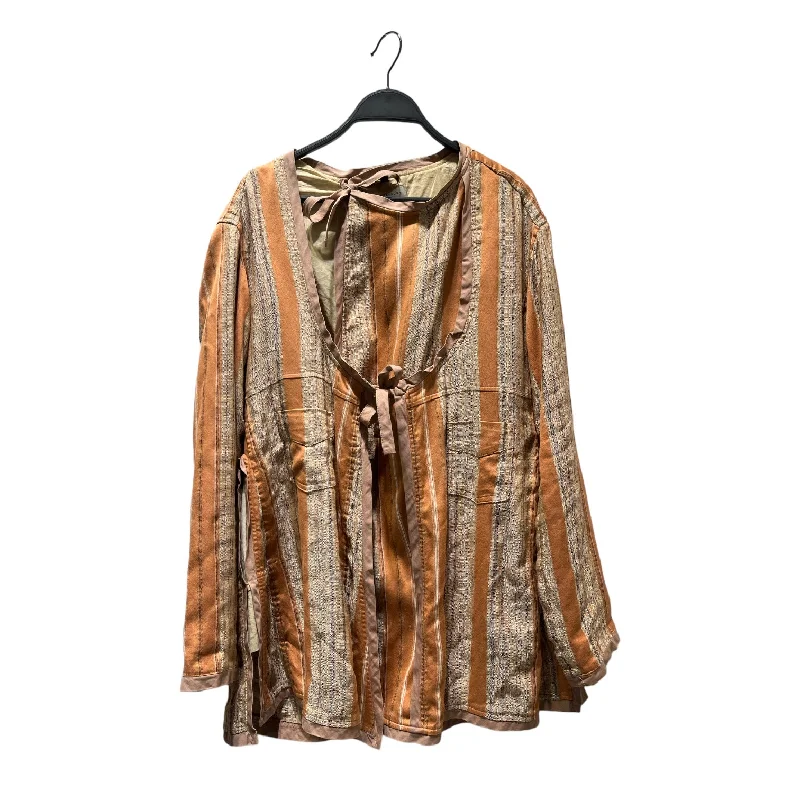 DRIES VAN NOTEN/LS Blouse/L/Stripe/Linen/ORN/