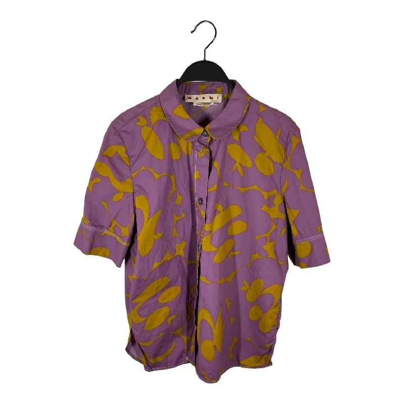 MARNI/Blouse/44/All Over Print/PPL/Purple  Gold Printed SS