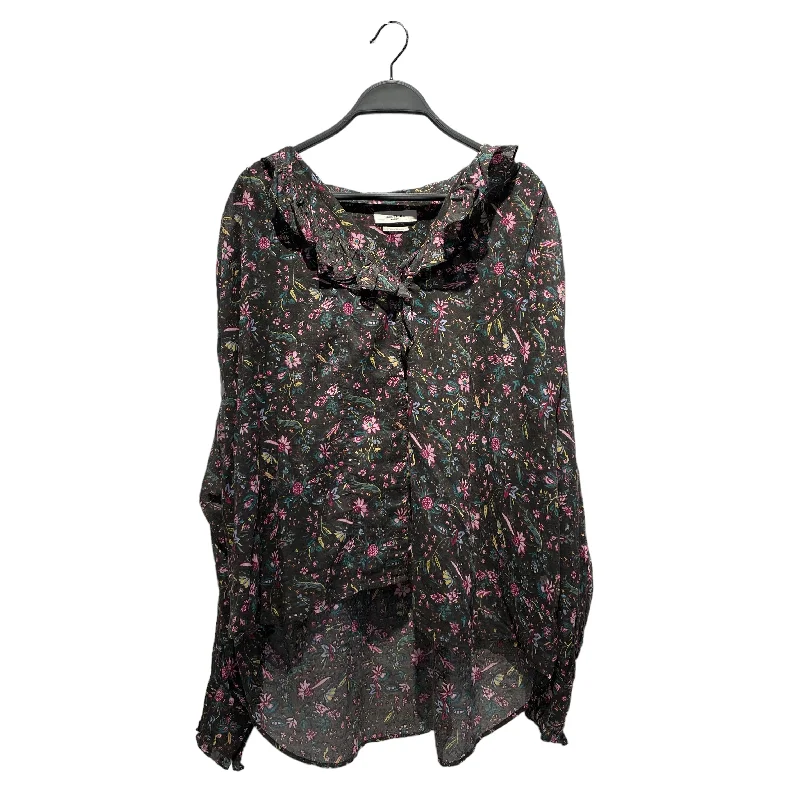 ISABEL MARANT ETOILE/Blouse/42/Floral Pattern/Cotton/BLK/