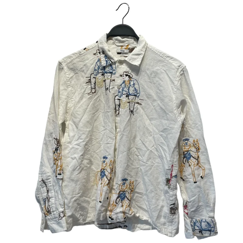 BODE/3|4S Shirt/S/All Over Print/Cotton/WHT/