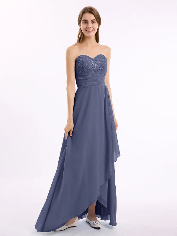 Strapless Sweetheart neck Long Dress with Beaded Stormy