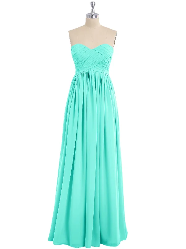 Strapless Empire Bridesmaid Gown with Sweetheart Spa