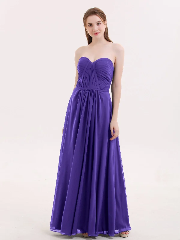 Strapless Bridesmaid Dress with Sweetheart Neck Regency