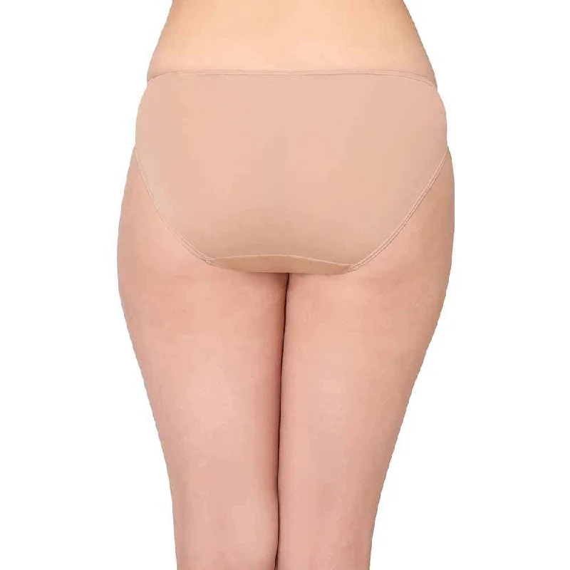 Basic Mold Low Waist Low Coverage Everyday Wear Bikini Panty - Beige