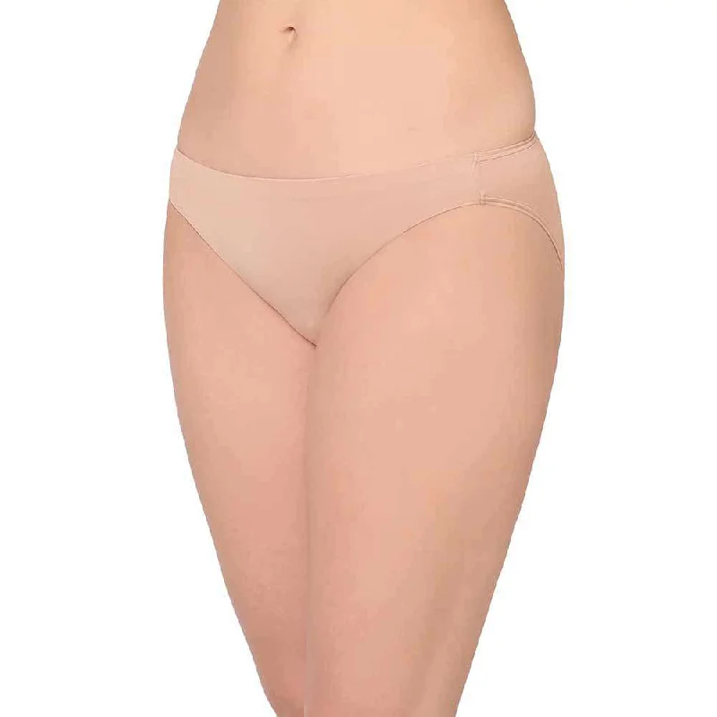 Basic Mold Low Waist Low Coverage Everyday Wear Bikini Panty - Beige