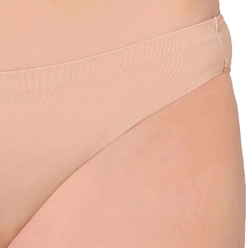 Basic Mold Low Waist Low Coverage Everyday Wear Bikini Panty - Beige