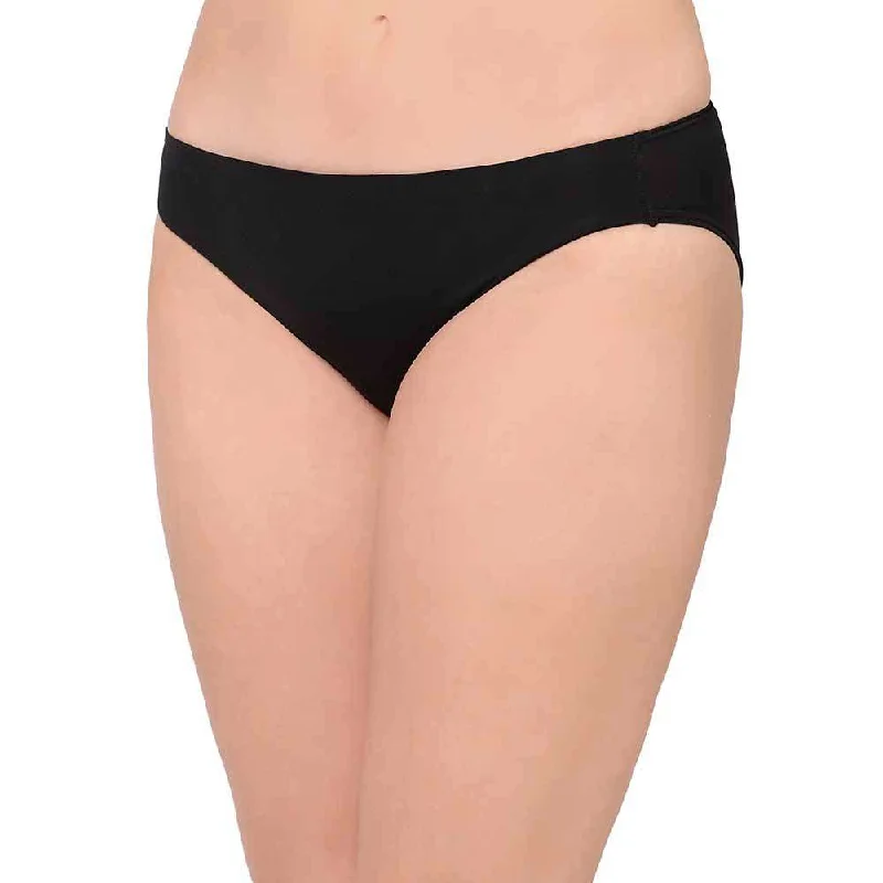 Basic Mold Low Waist Low Coverage Everyday Wear Bikini Panty - Black