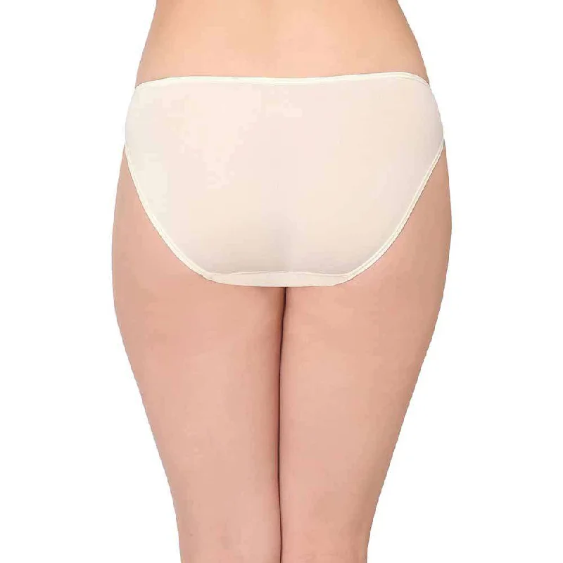 Basic Mold Low Waist Low Coverage Everyday Wear Bikini Panty - Cream