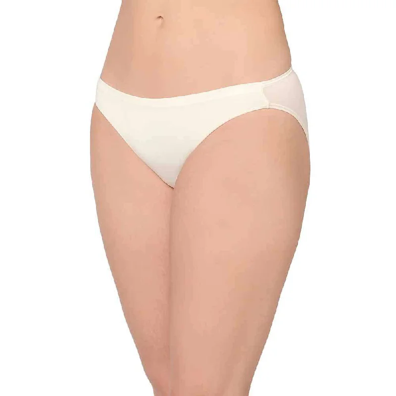 Basic Mold Low Waist Low Coverage Everyday Wear Bikini Panty - Cream