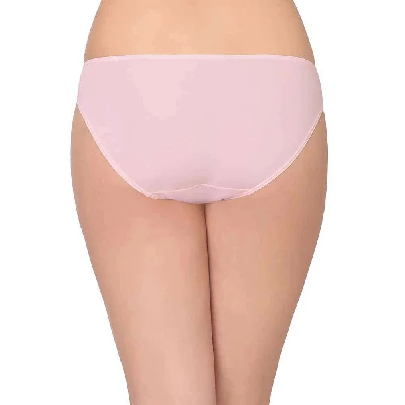 Basic Mold Low Waist Low Coverage Everyday Wear Bikini Panty - Pink