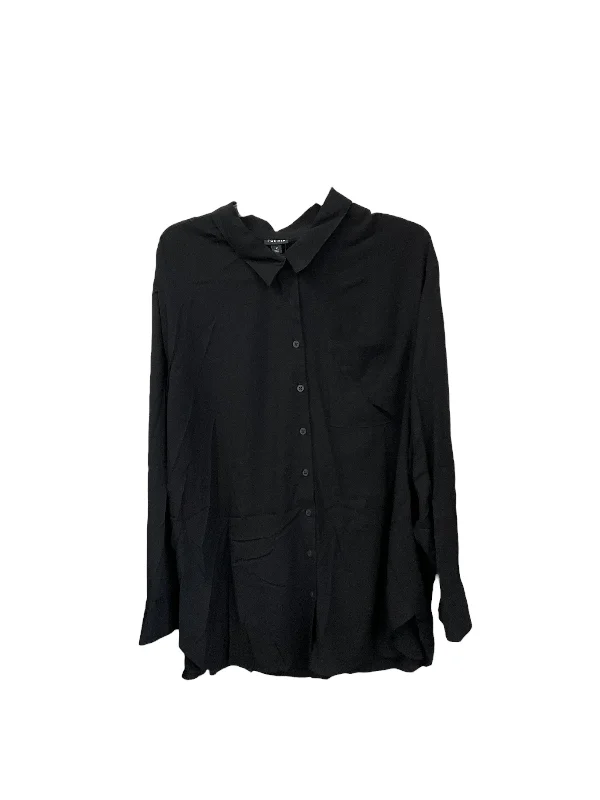 Blouse Long Sleeve By Torrid In Black, Size: 2x