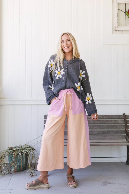 Breeze Lounge Wide Leg Pants - Orange Purple