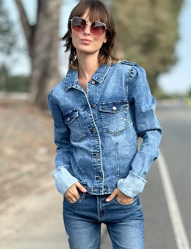 Cuffed Denim Jacket