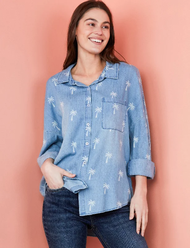 Denim Palms Shirt