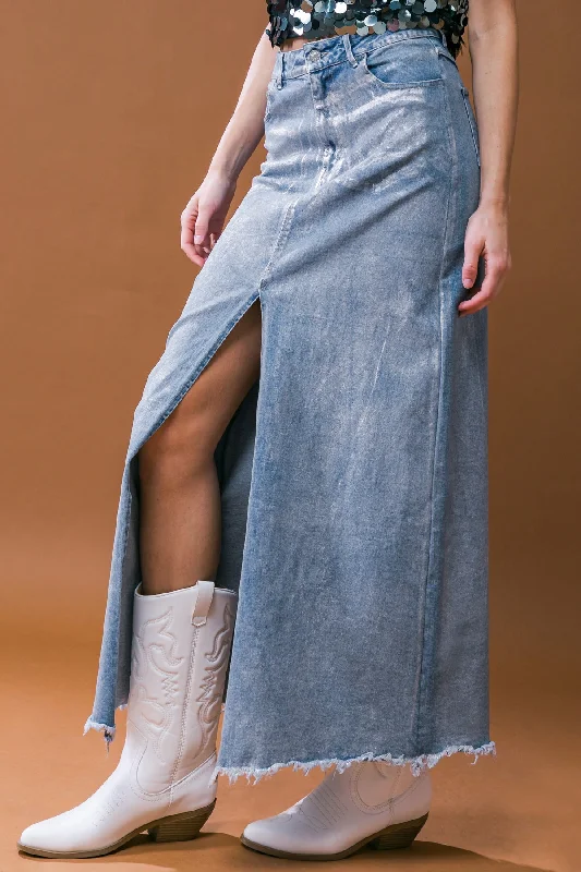 BLISSFUL DAYS DENIM SKIRT