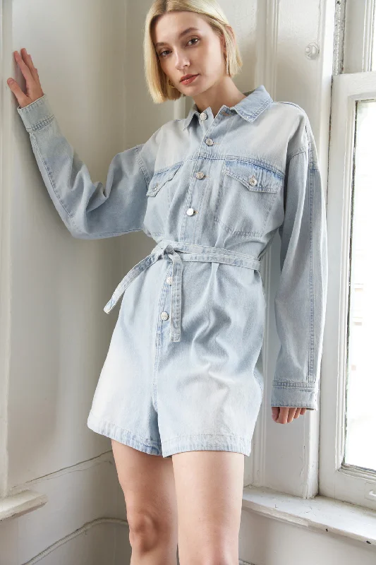 TURNING POINT DENIM ROMPER