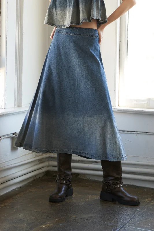 MY BEST CHAPTER DENIM TOP AND SKIRT SET