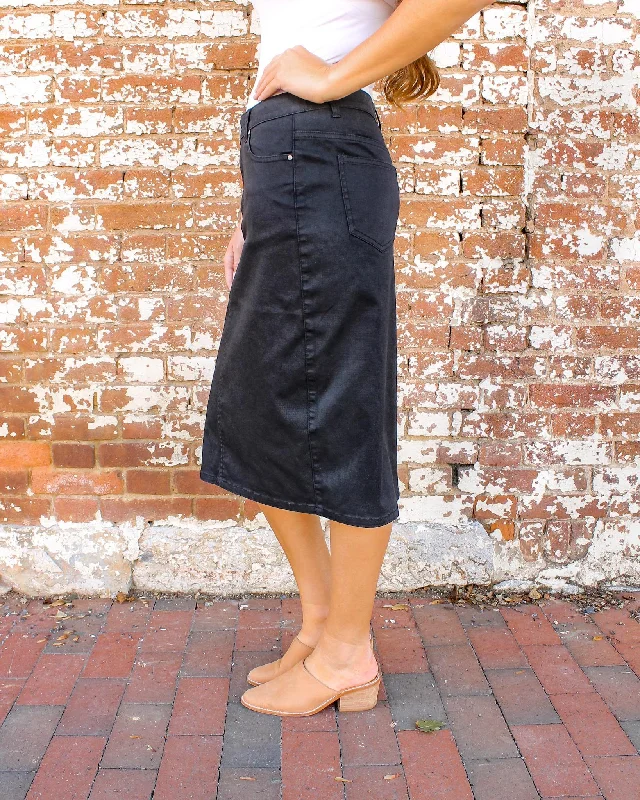 JDA Black Denim Skirt