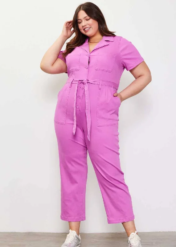 Kendall Utility Jumpsuit - Rose Violet