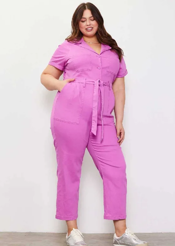 Kendall Utility Jumpsuit - Rose Violet