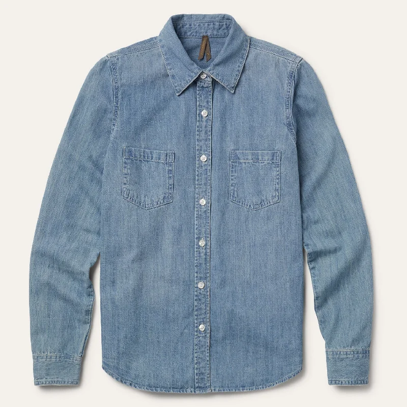 Long-Sleeved Denim Shirt