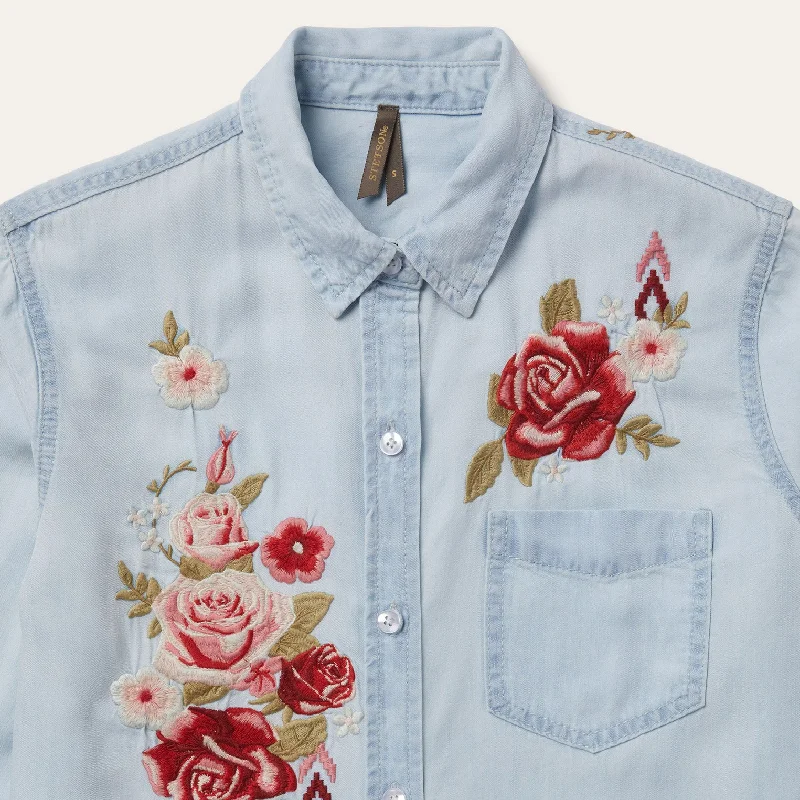 Long-Sleeved Embroidered Shirt