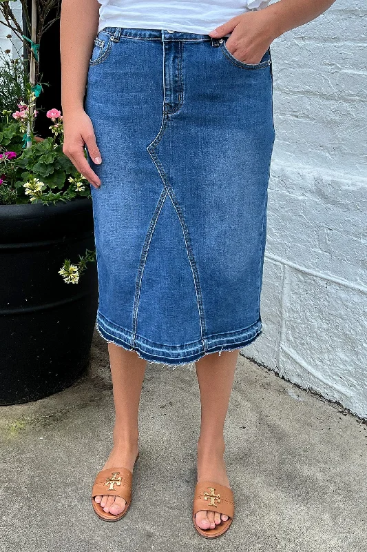 FLASH SALE * Maya Denim Skirt in Md. Wash