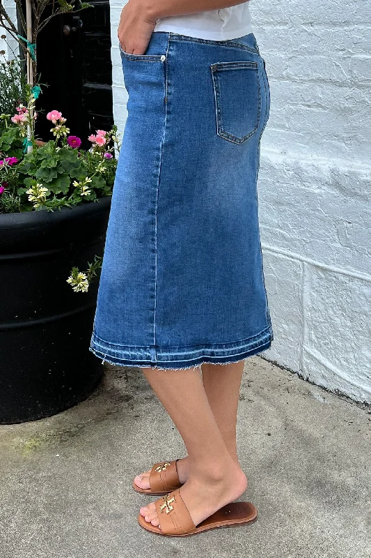 FLASH SALE * Maya Denim Skirt in Md. Wash