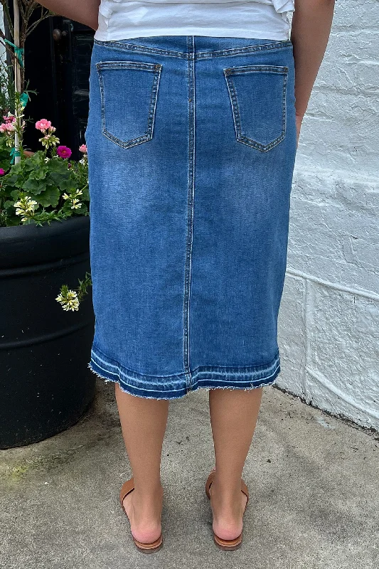 FLASH SALE * Maya Denim Skirt in Md. Wash