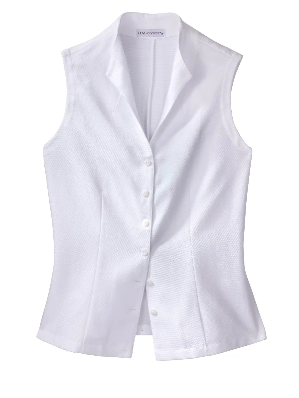 Meris Cotton Piqué Sleeveless Shirt