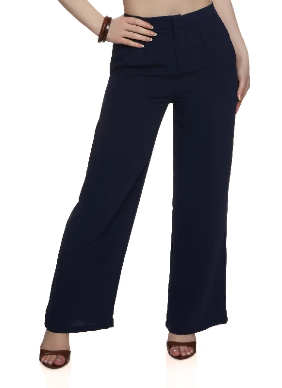 Linen High Waist Wide Leg Pants