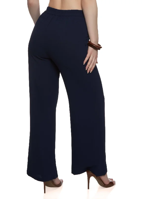 Linen High Waist Wide Leg Pants