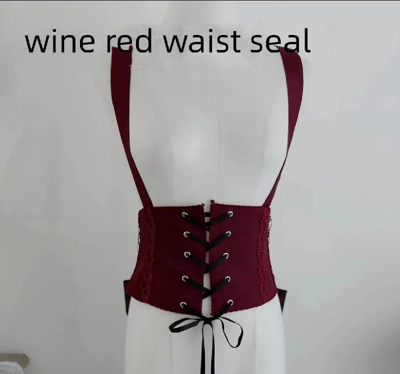 S / Burgundy waist seal