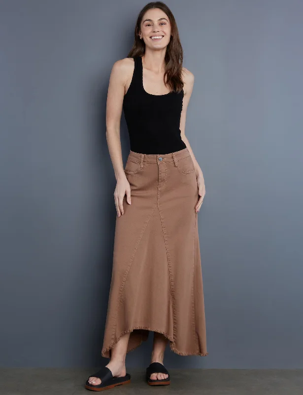 Selma Pieced Denim Maxi Skirt