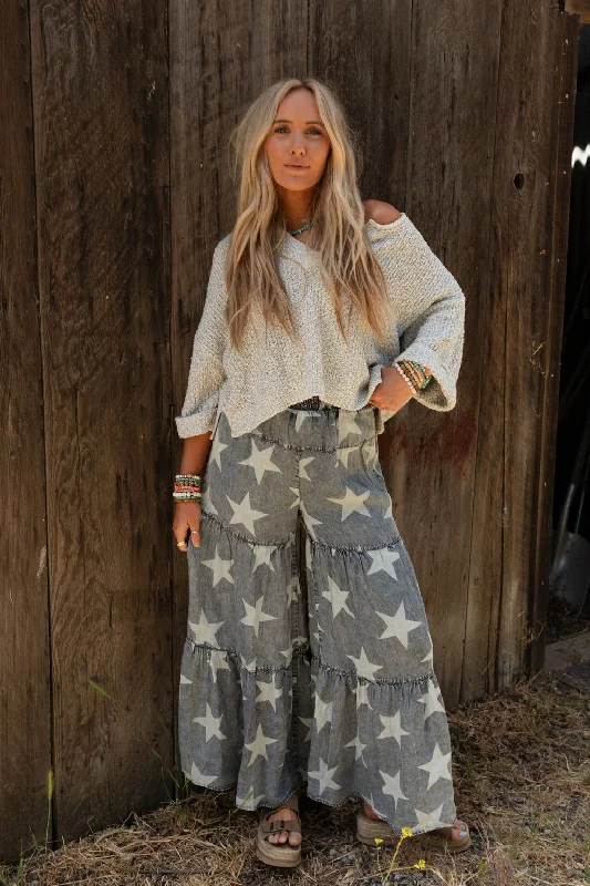 Starlight Wide Leg Pants - Denim