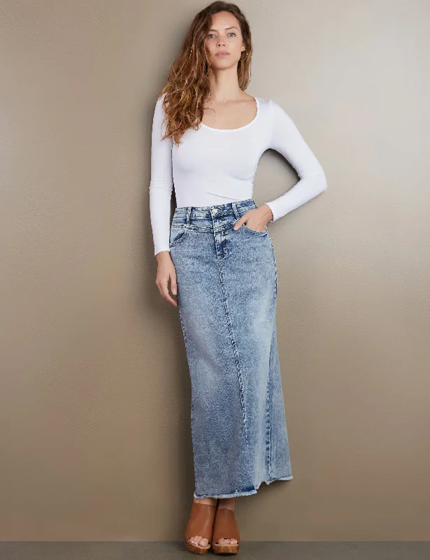 The Lowdown Denim Maxi Skirt