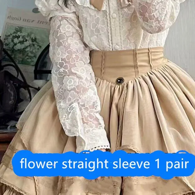 S / flower straight sleeve 1 pair